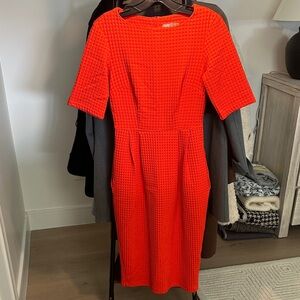ASOS Bright Red Textured Midi Dress